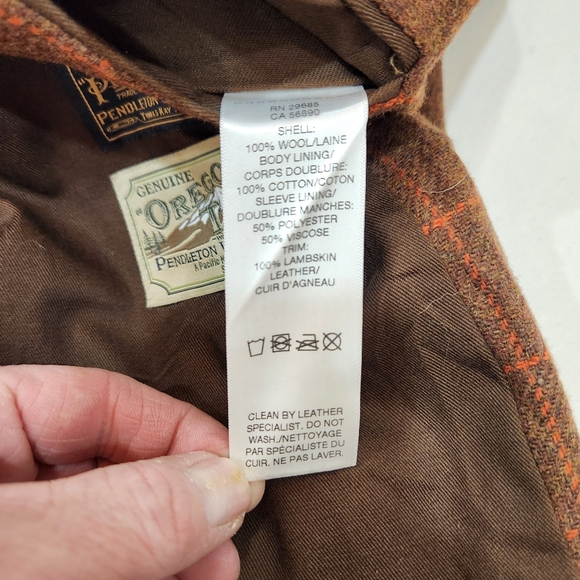 Pendleton Sport Coat Blazer 42R Brown Tweed Windowpane Check Plaid 100% Wool - Picture 9 of 13